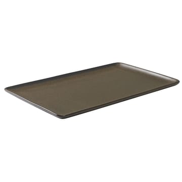 Raw plate 31.5x20 cm - metallic brown - Aida