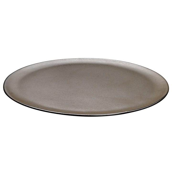 Raw plate Ø34 cm - metallic brown - Aida