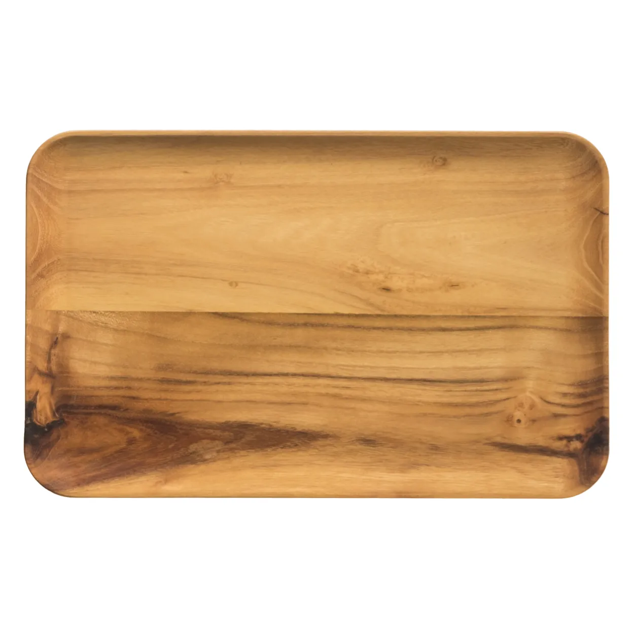 Aida Raw plate rectangular 31.7x20.2 cm Wood | Scandinavian Design | Dinner plates | Brown