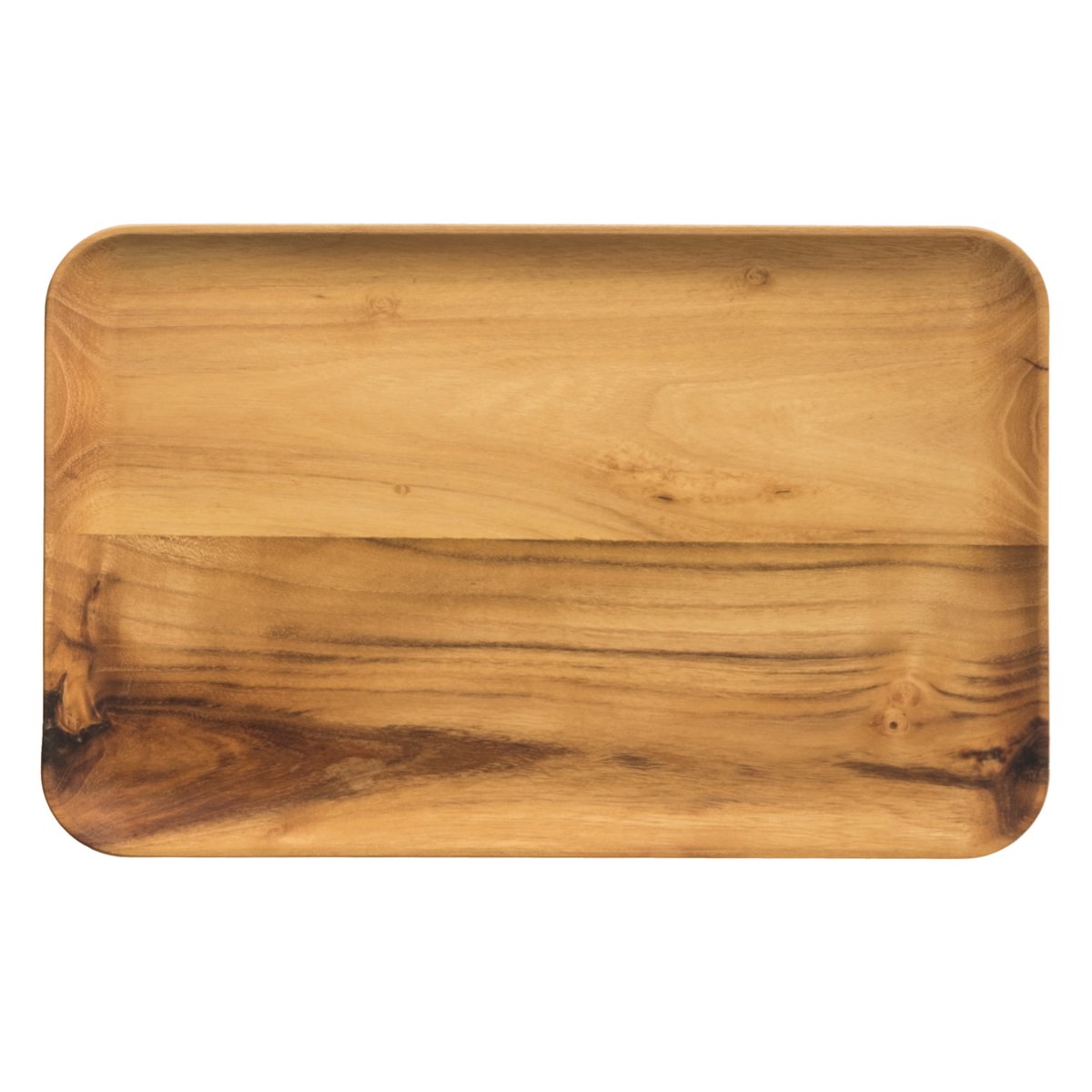Aida Raw plate rectangular 31.7x20.2 cm Wood | Scandinavian Design | Dinner plates | Brown
