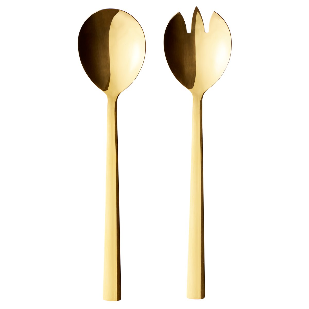 Aida Raw salad cutlery 2 pieces gold | Scandinavian Design | Salad servers | Gold-coloured