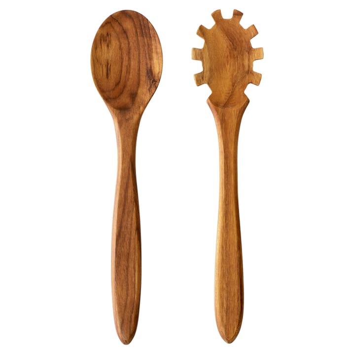 Raw salad cutlery 2 pieces teak - brown - Aida