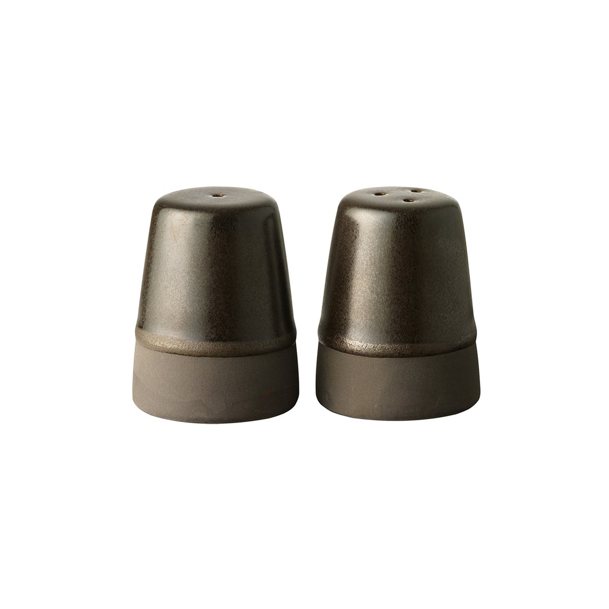 Aida Raw salt and pepper set metallic brown | Scandinavian Design | Salt & Pepper shakers | Brown
