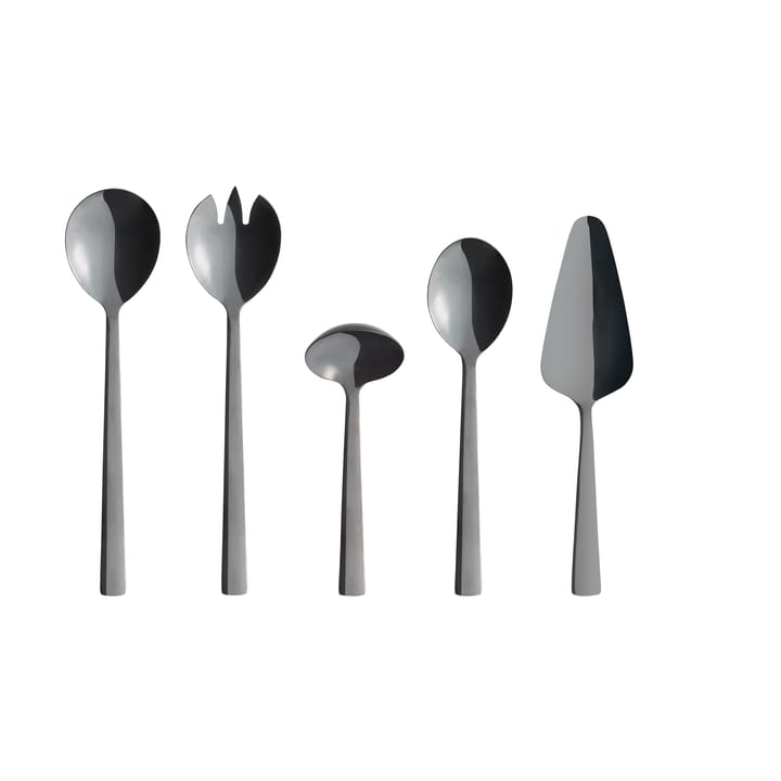 Raw servering cutlery 5 pieces - Black - Aida