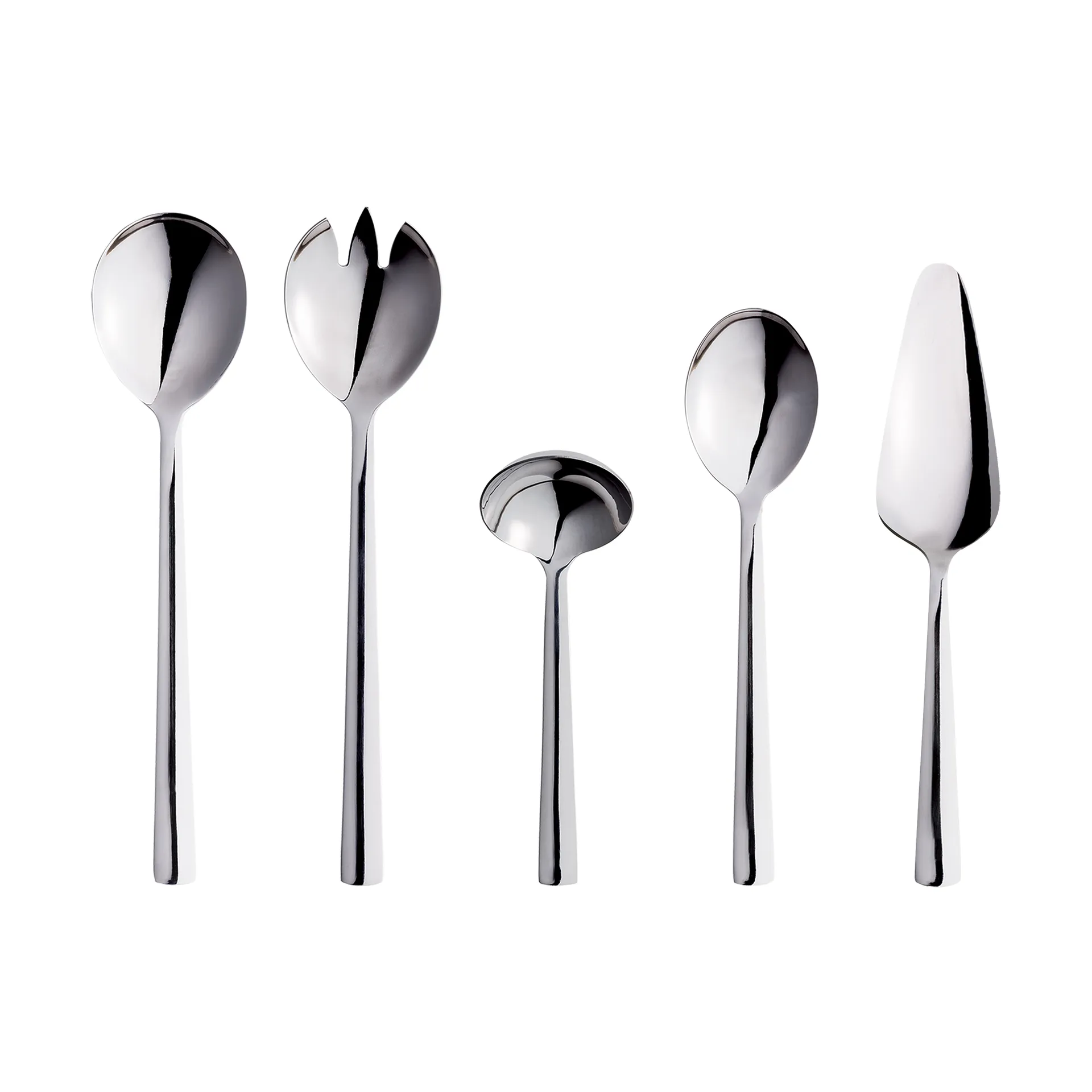 Raw servering cutlery 5 pieces, Silver Aida