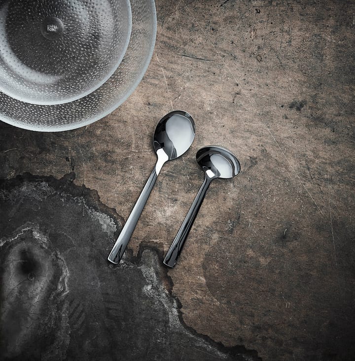 Raw servering spoon and ladle - Polished stainless steel - Aida
