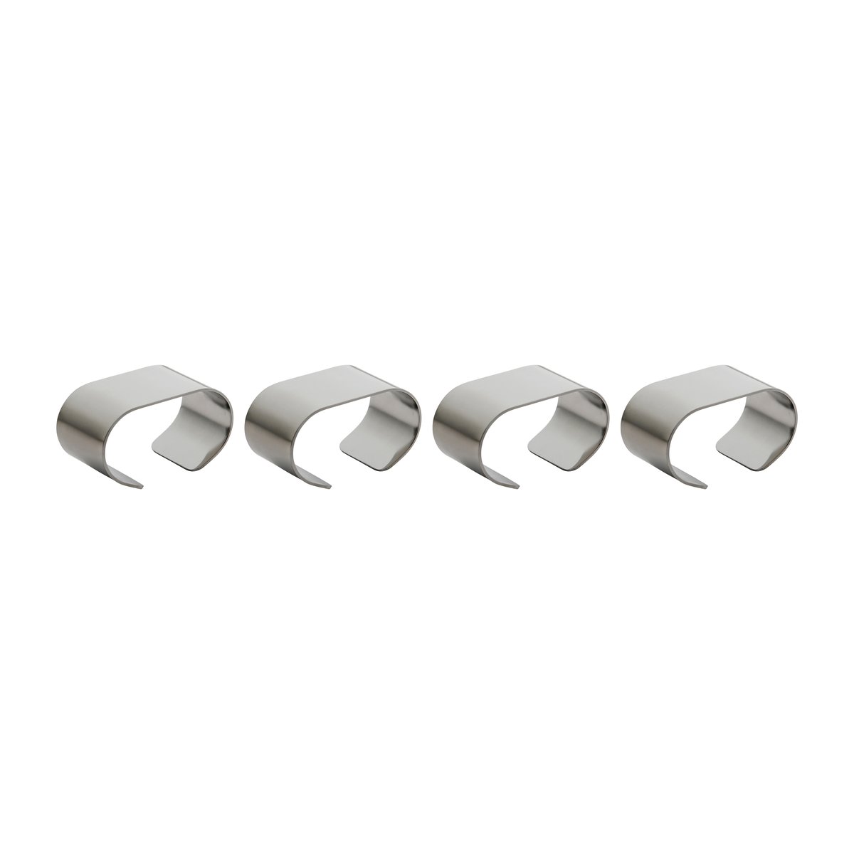 Aida Raw serviette holder 4-pack Stainless steel | Scandinavian Design | Napkin rings & holders | Silver-coloured