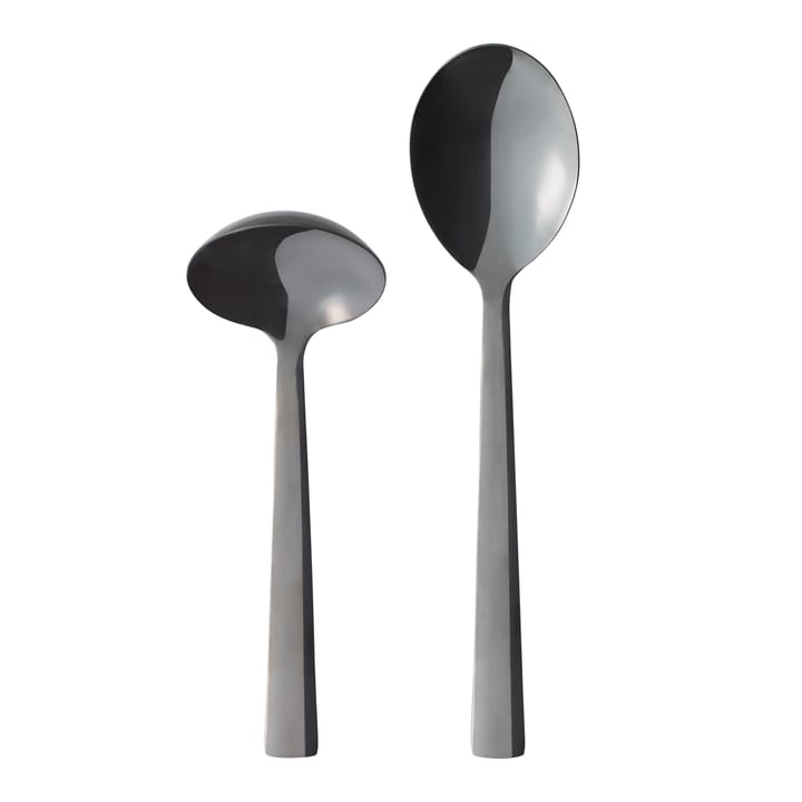 Raw serving spoon 2 pieces - black - Aida