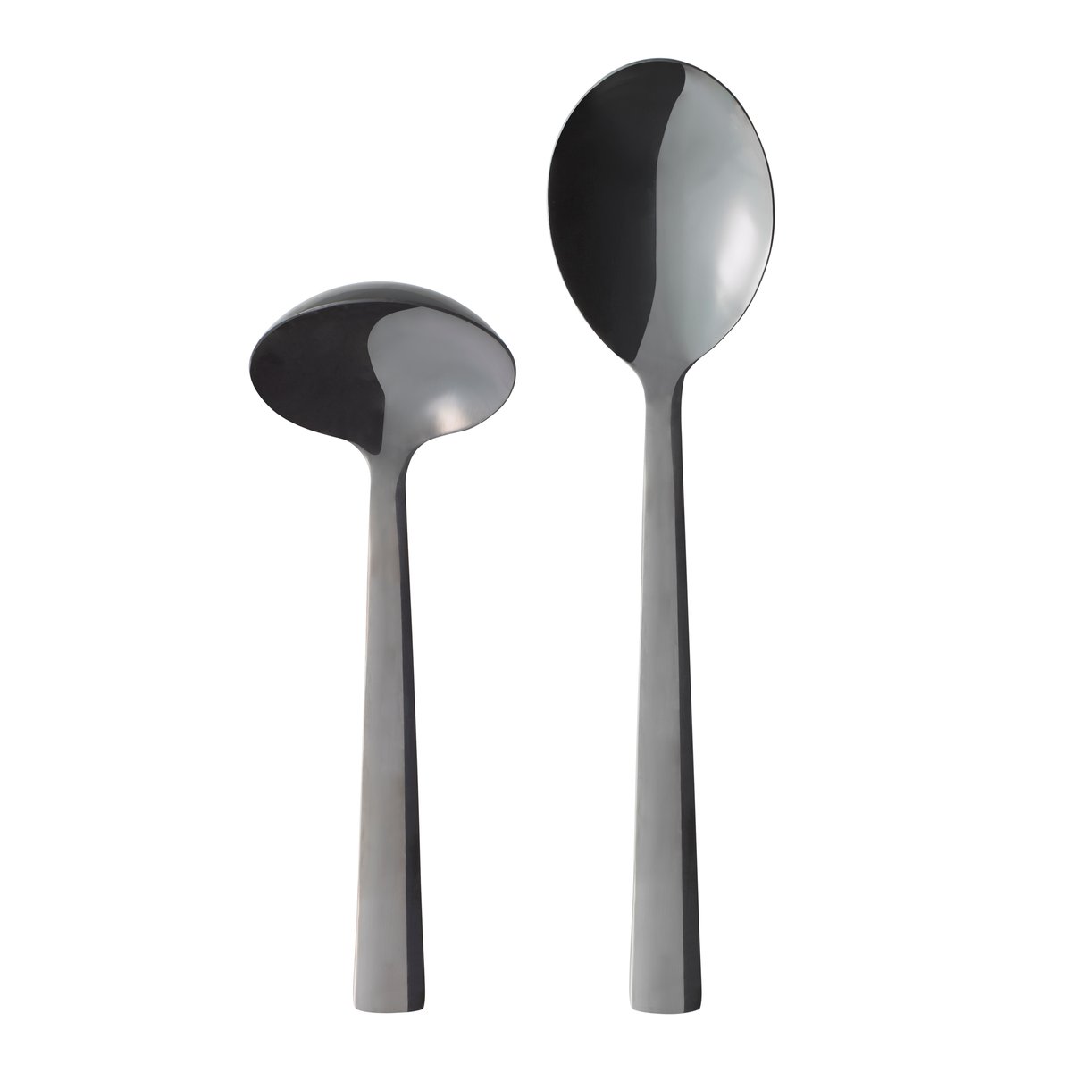 Aida Raw serving spoon 2 pieces black | Scandinavian Design | Serving utensils | Black