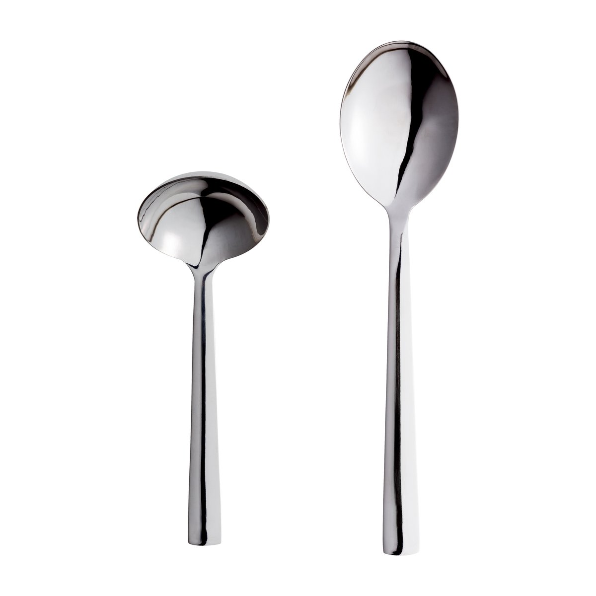 Aida Raw serving spoon and ladle Polished stainless steel