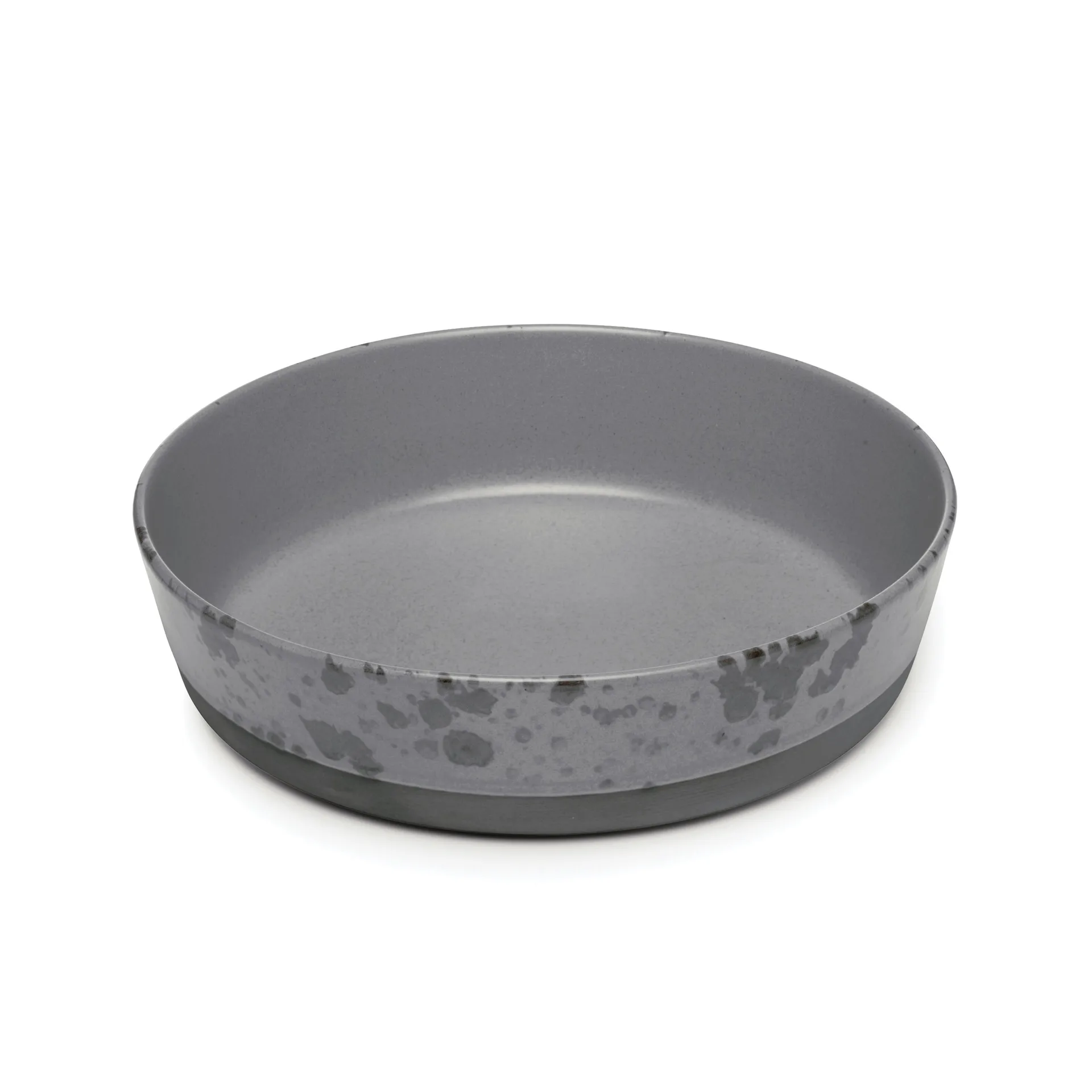 Raw soup plate Ø19,4 cm, grey with dots Aida
