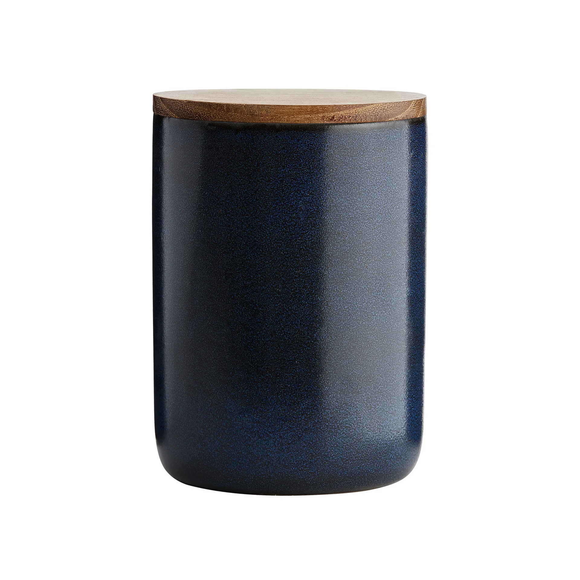 Raw storage jar with lid 15 cm, Midnight blue Aida