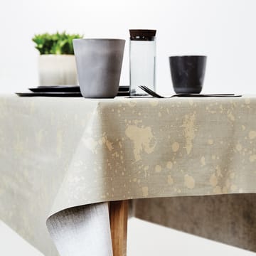 Raw table cloth 140 x 270 cm - nature with dots - Aida