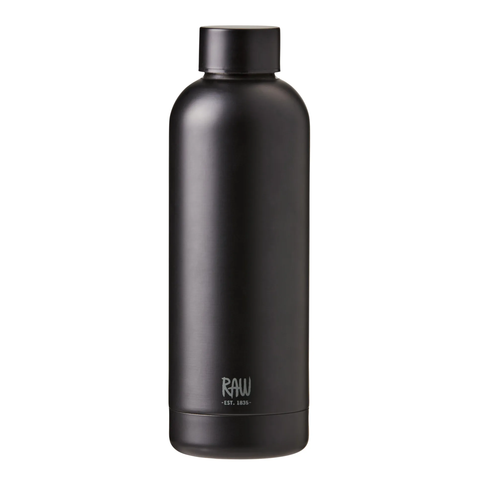 Raw thermos bottle 0.5 l, matte black Aida