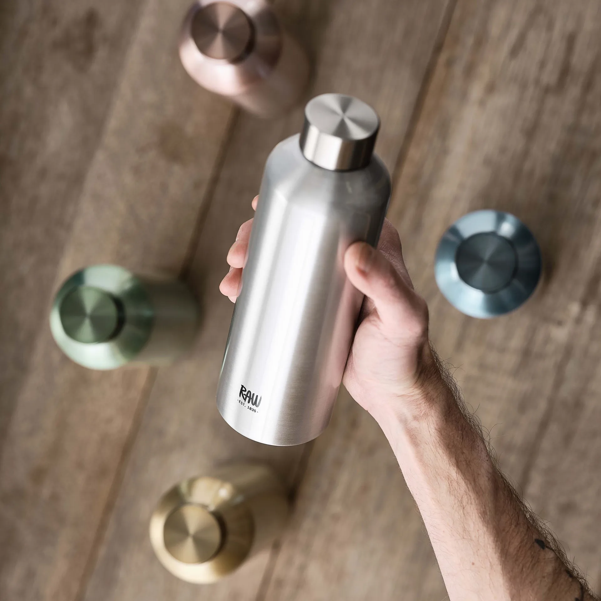 Raw To Go aluminum bottle 0.5 L, Gold Aida