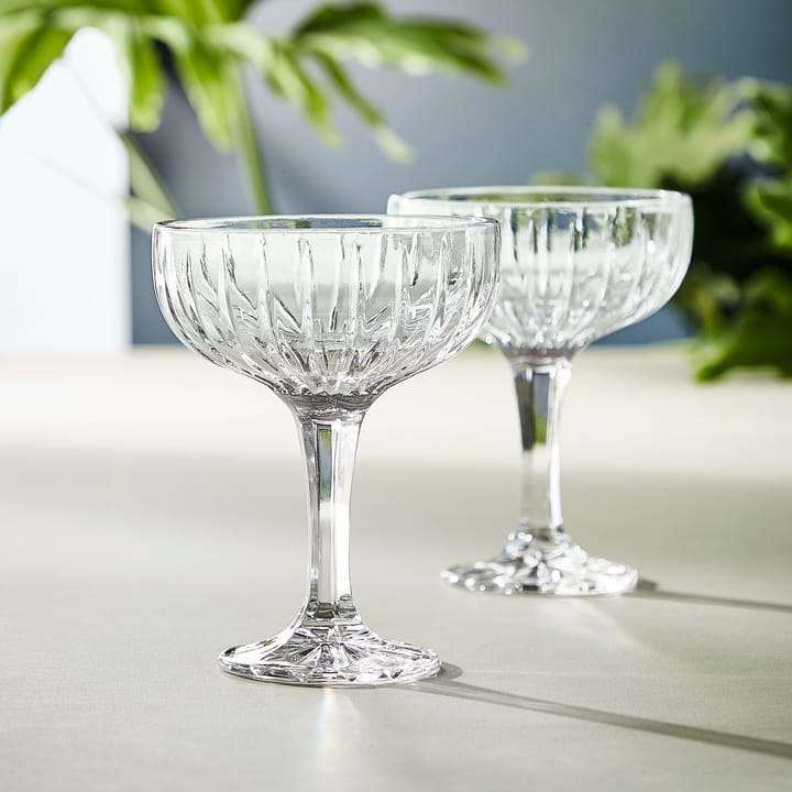 Relief champagne glasss 4-pack - Clear - Aida