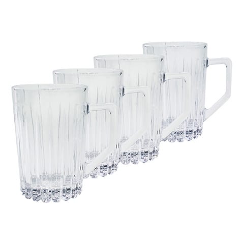 Relief glass with handle 4-pack, Clear Aida