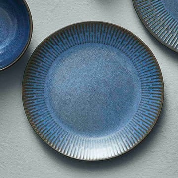Relief plate 22 cm - blue - Aida