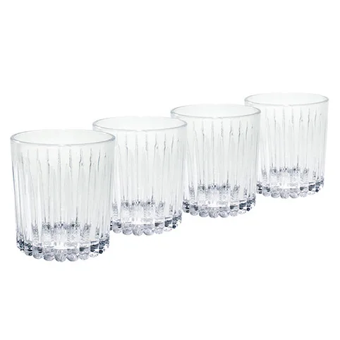 Relief whisky glass 31 cl 4-pack, Clear Aida
