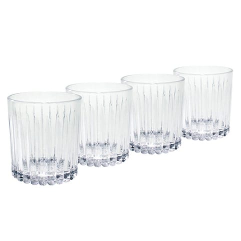 Relief whisky glass 31 cl 4-pack - Clear - Aida