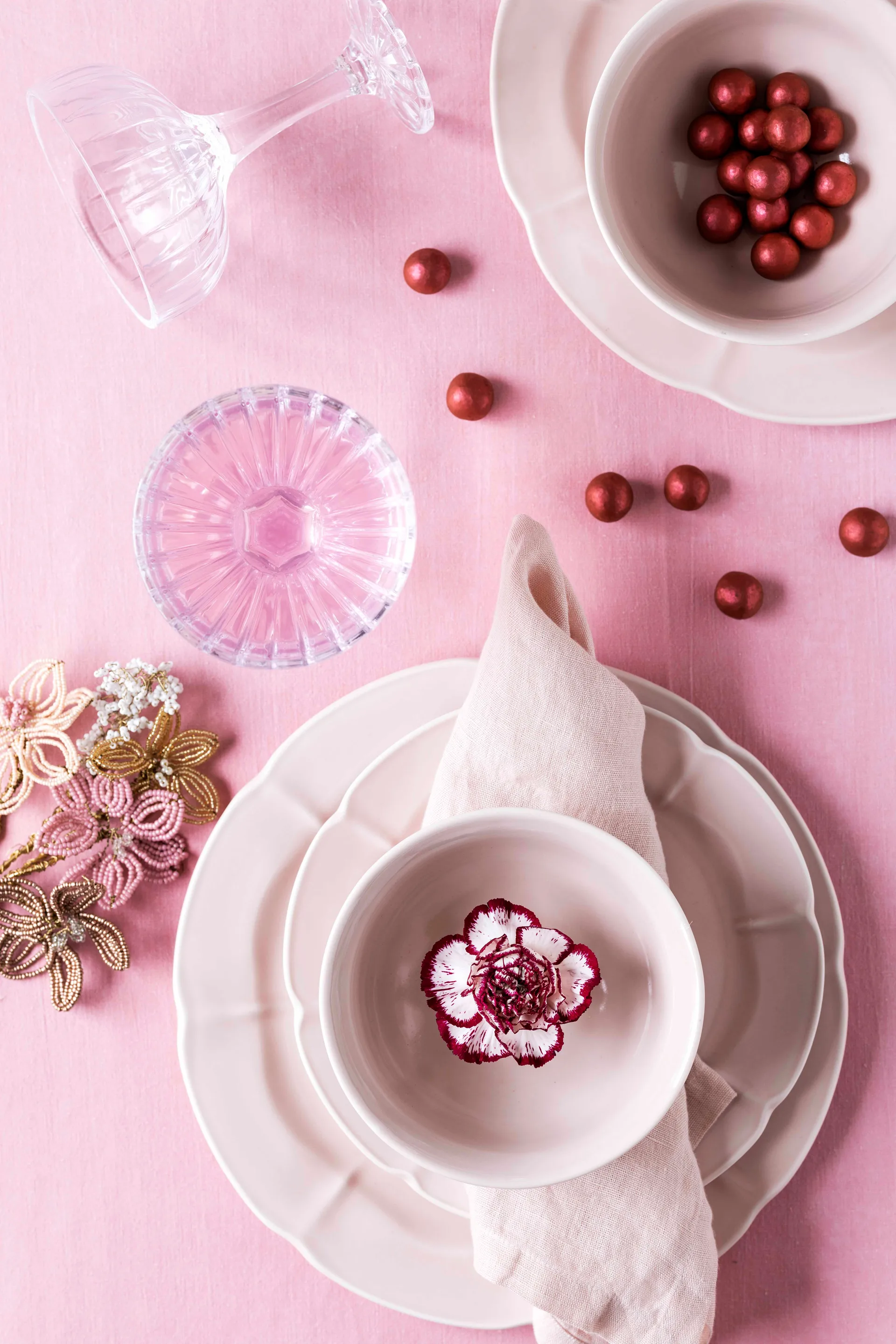 Søholm Solvej small plate 22 cm, Soft pink Aida