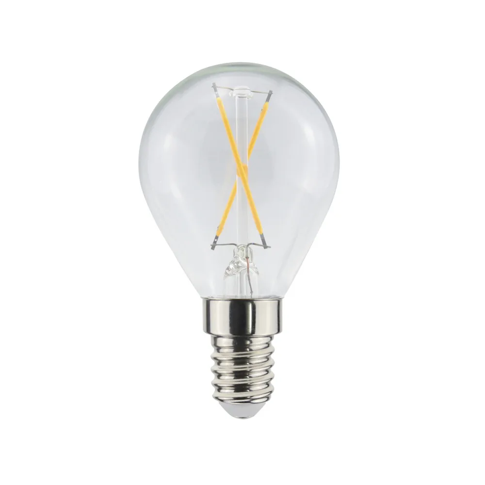 Airam Filament LED-globe light source Clear, not dimmable, 2-filament e14, 1w