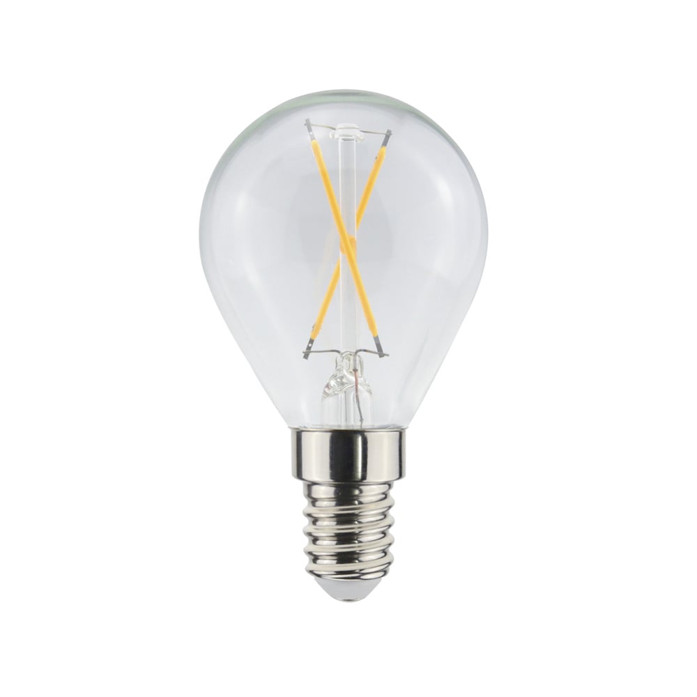 Airam Airam Filament LED-globe light source Clear, not dimmable, 2-filament e14, 1w