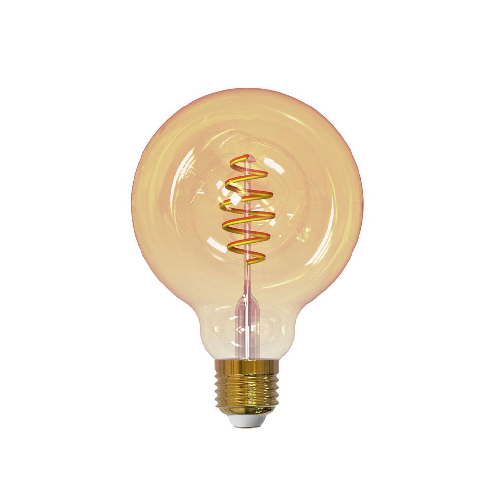 Airam Airam Smart Home Filament LED-globe light source Amber, 95mm, spiral e27, 6w