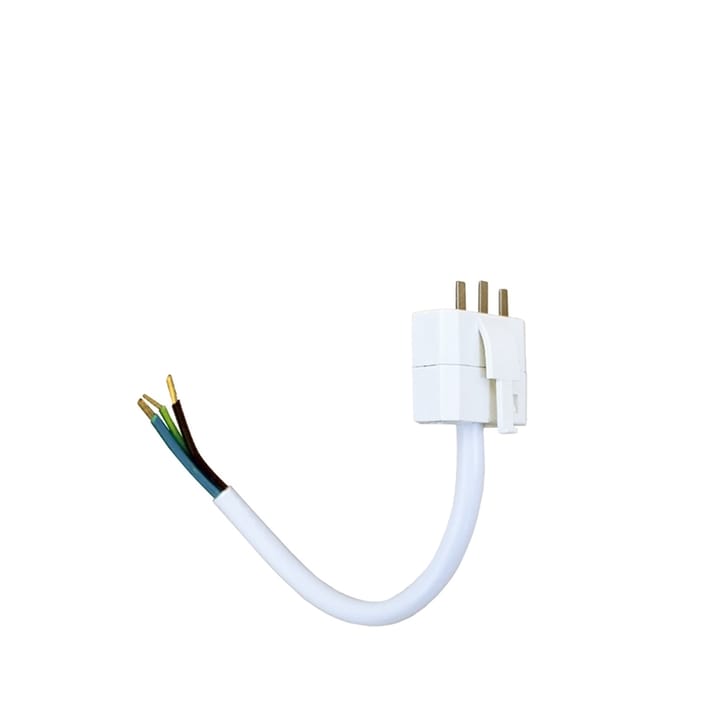Lamp plug DCL - White, with cord 15 cm - Airam