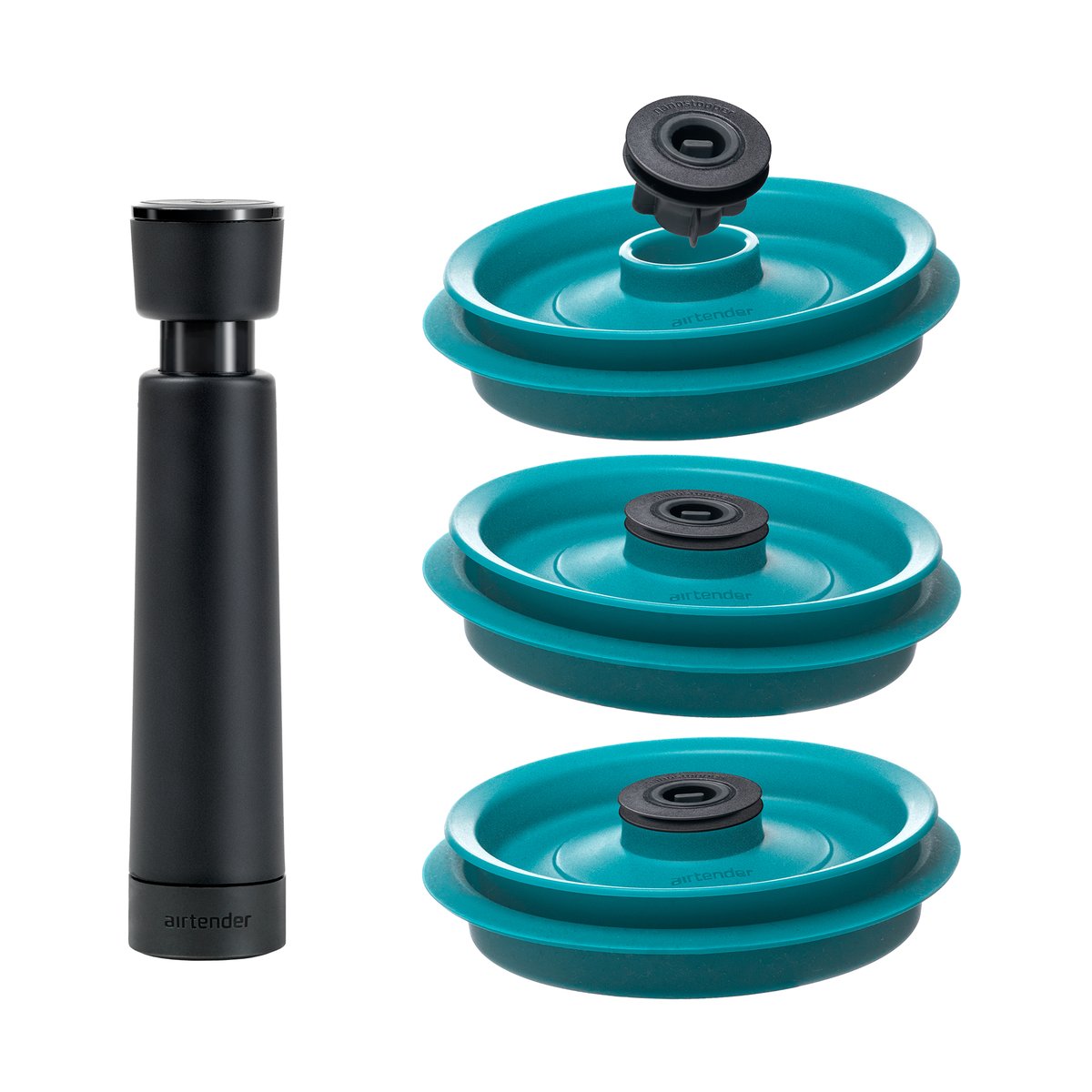 Airtender vacuum pump set 7 pieces | Scandinavian Design | Other kitchen utensils | Green
