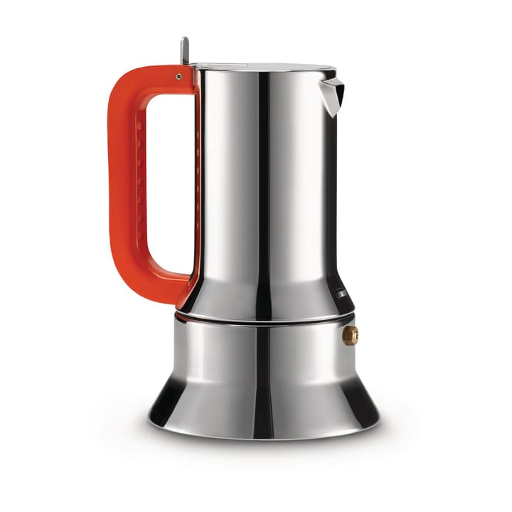 9090 manico forato espresso coffee maker, 6 copper Alessi