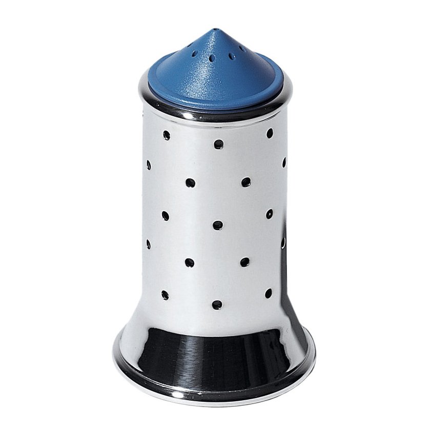 Alessi salt shaker blue-stainless steel | Scandinavian Design | Salt & Pepper shakers | Blue