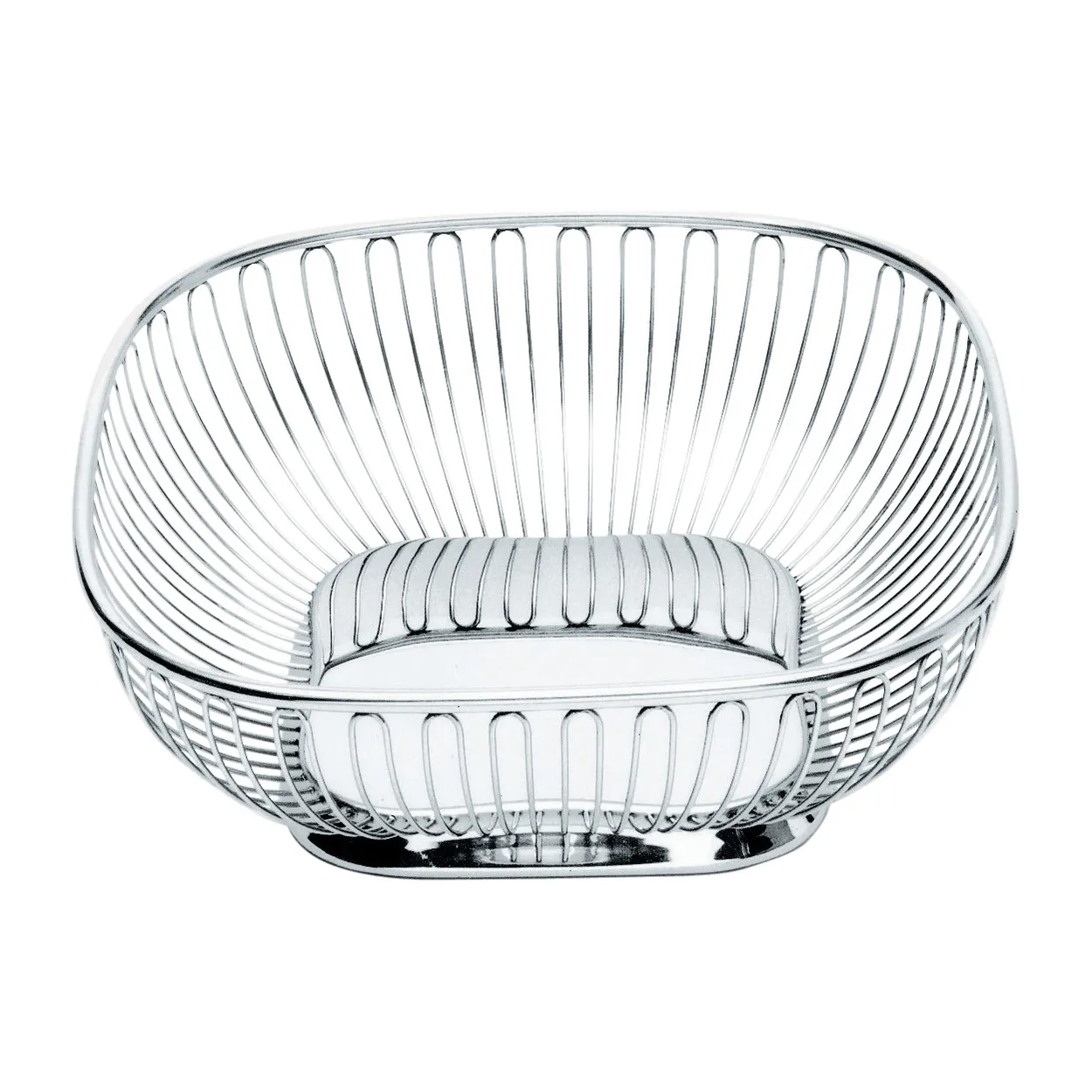 Alessi wire basket 23x23 cm Stainless steel | Scandinavian Design | Storage baskets | Silver-coloured