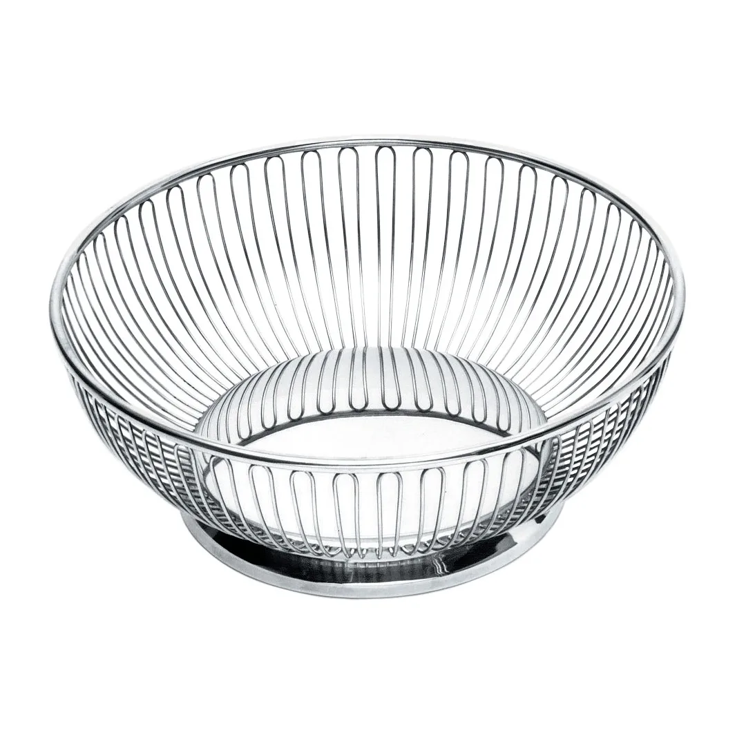 Alessi Alessi wire basket Ø24.5 cm Stainless steel | Scandinavian Design | Storage baskets | Silver-coloured