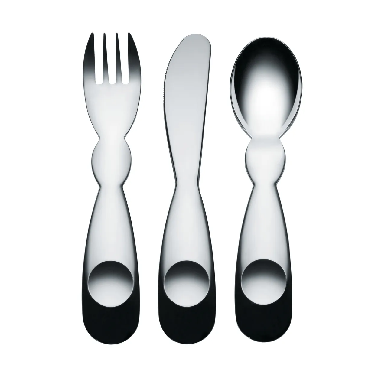 Alessini cutlery children's set 3 pcs | Scandinavian Design | Children's cutlery | Silver-coloured