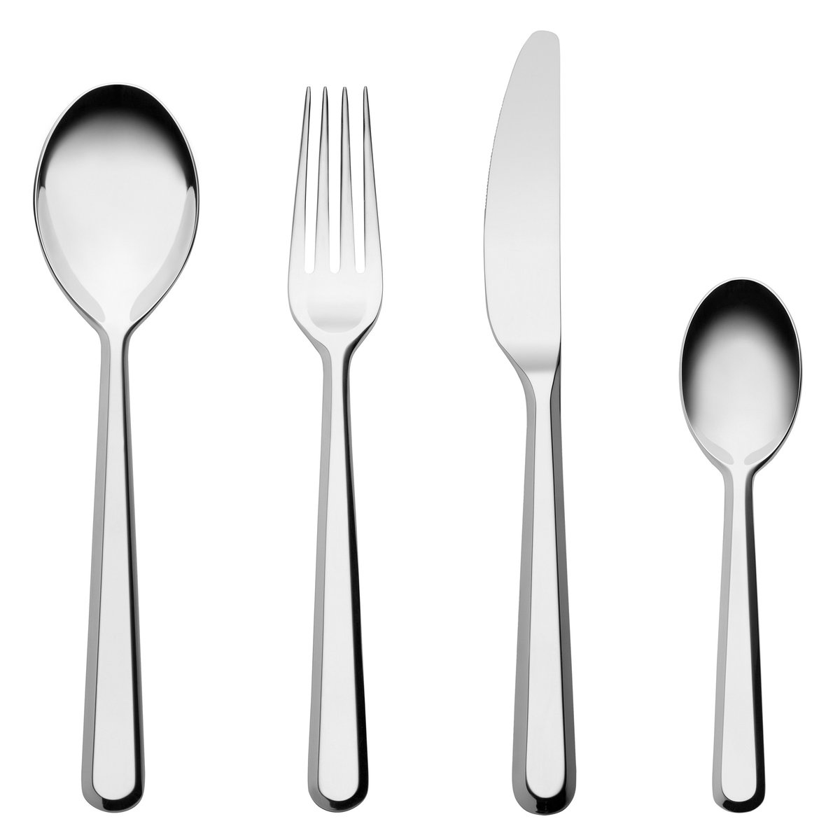 Alessi Amici cutlery 24 pcs stainless steel | Scandinavian Design | Cutlery sets | Silver-coloured
