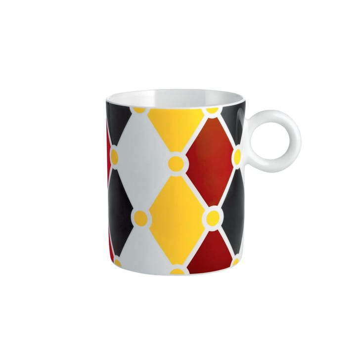 Circus mug 35 cl - Black-white-red-yellow - Alessi