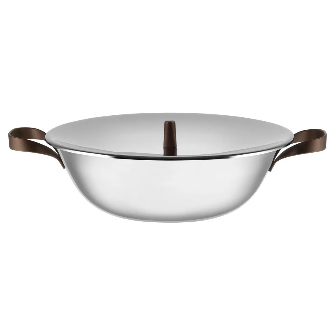 Alessi Edo wok pan 34 cm | Scandinavian Design | Woks | Silver-coloured