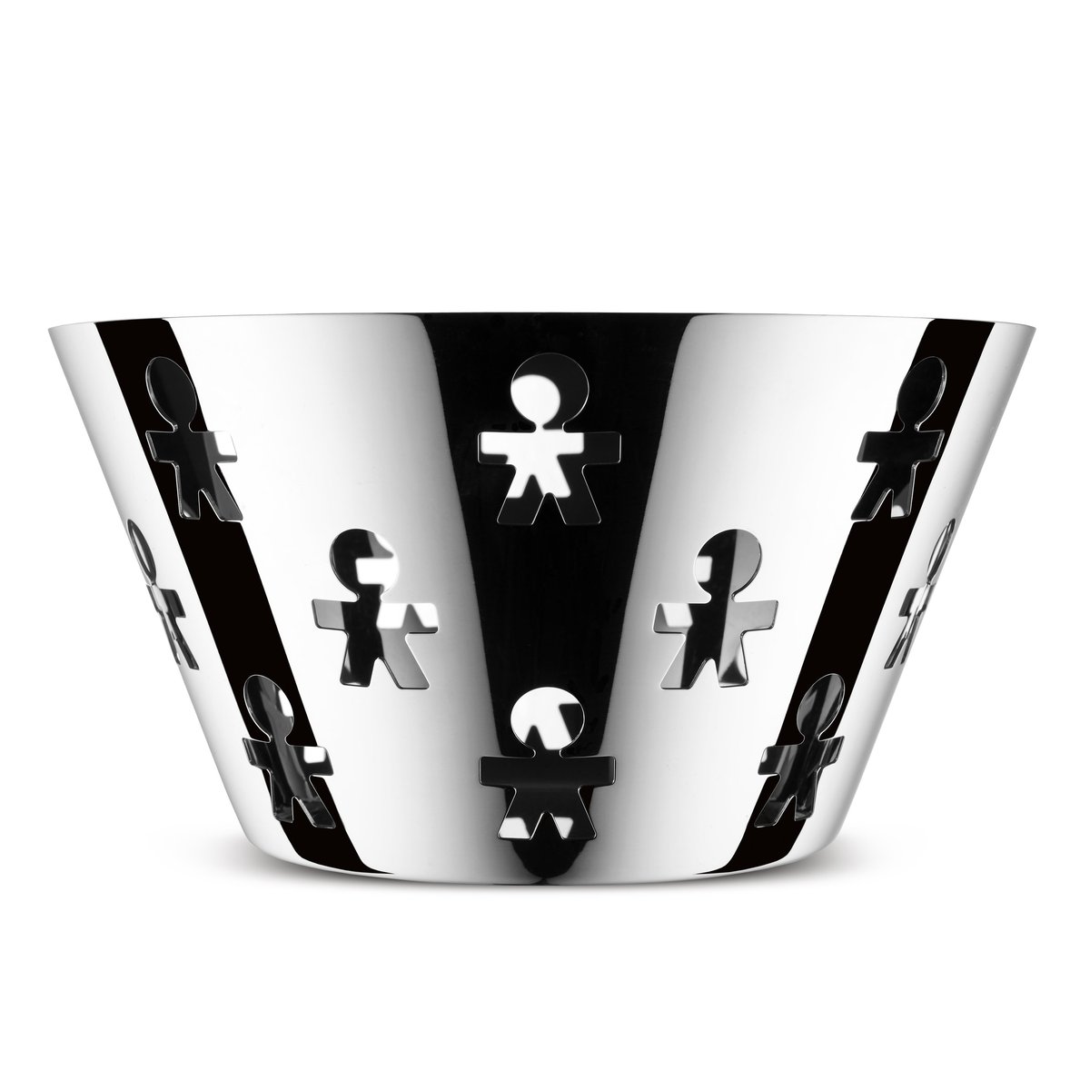 Alessi Girotondo fruit bowl high stainless steel | Scandinavian Design | Fruit bowls | Grey