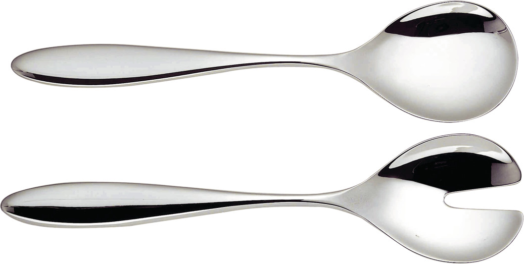 Alessi Mami salad servers 26 cm Stainless steel | Scandinavian Design | Salad servers | Silver-coloured