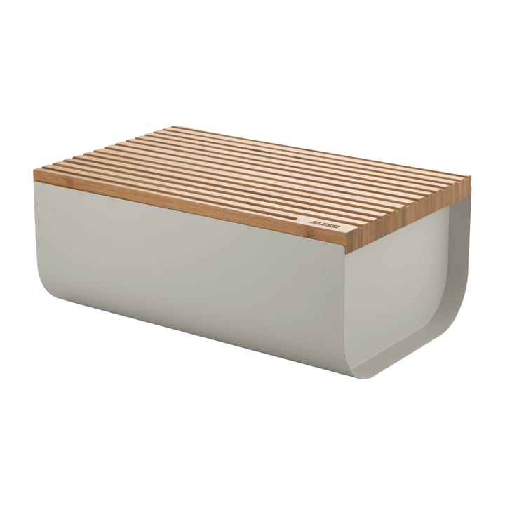 Mattina bread bin 34 cm - Warm grey-bamboo - Alessi