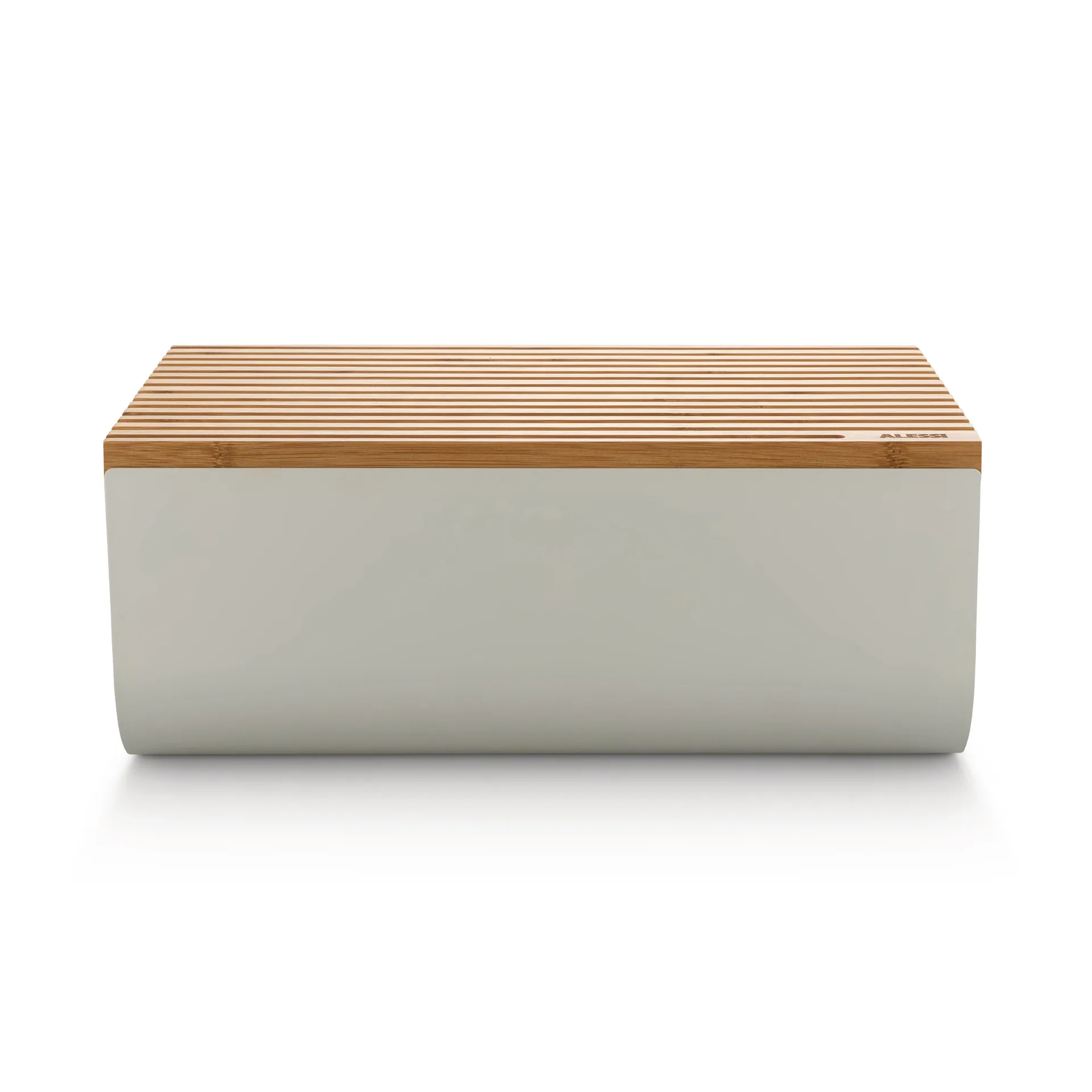 Mattina bread bin 34 cm, Warm grey-bamboo Alessi