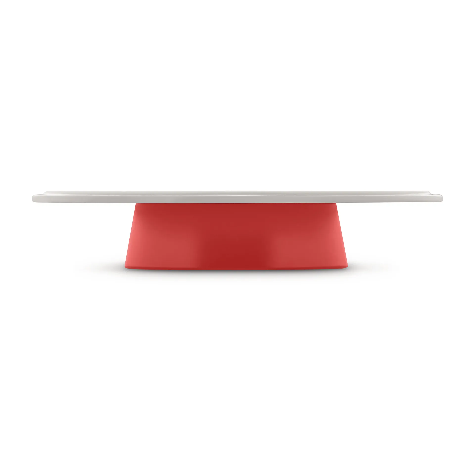 Mattina cake stand with glass cover, Red Alessi