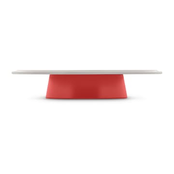 Mattina cake stand with glass cover - Red - Alessi