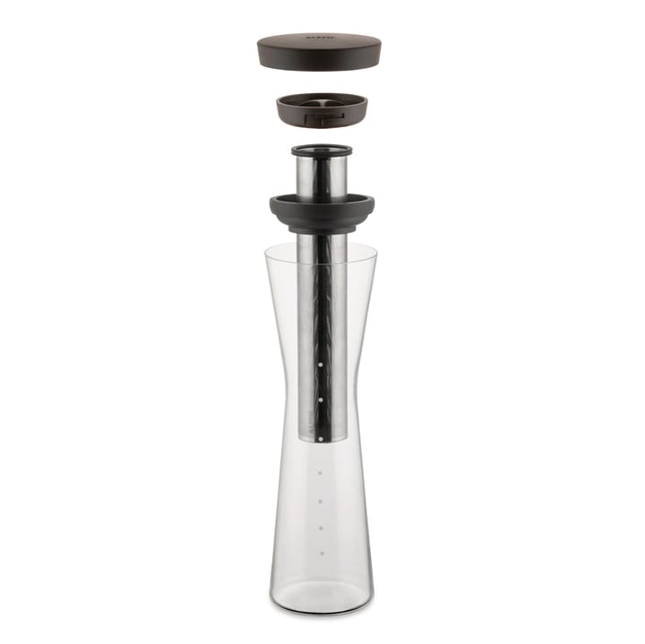 Mazagran carafe for cold brew coffee, Brown Alessi