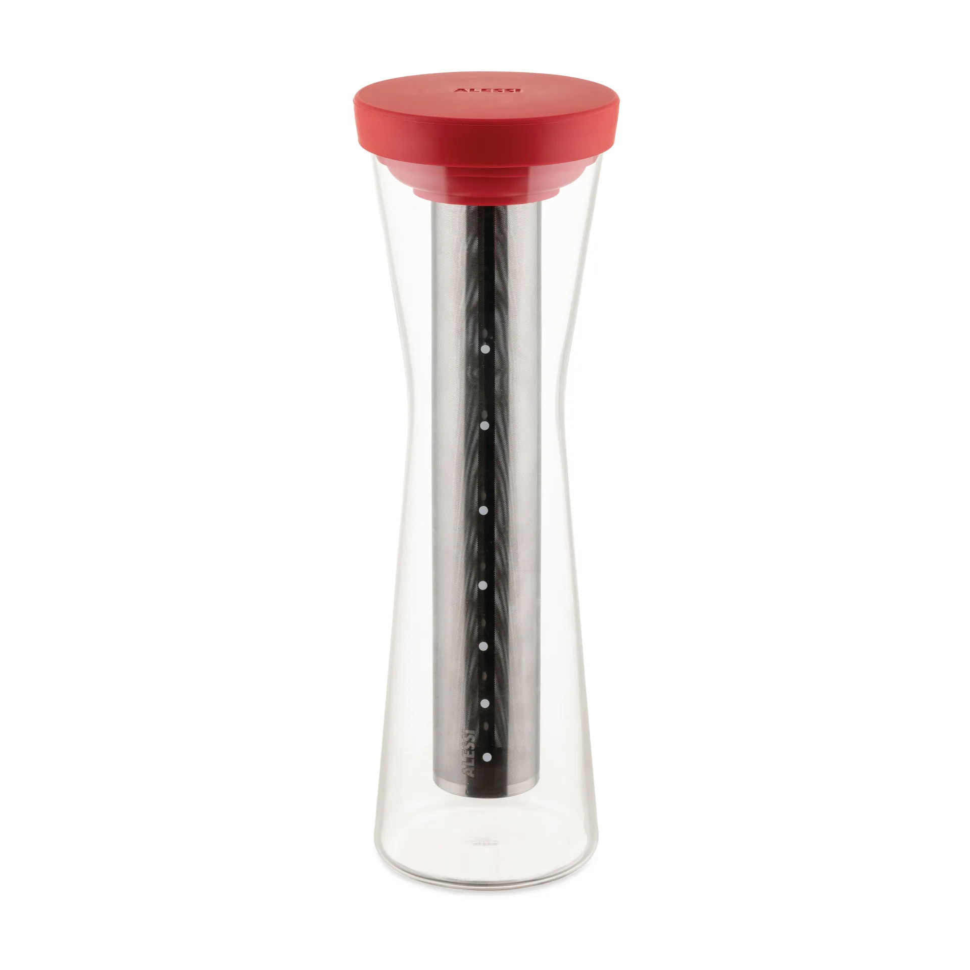 Mazagran carafe for cold brew coffee, Red Alessi