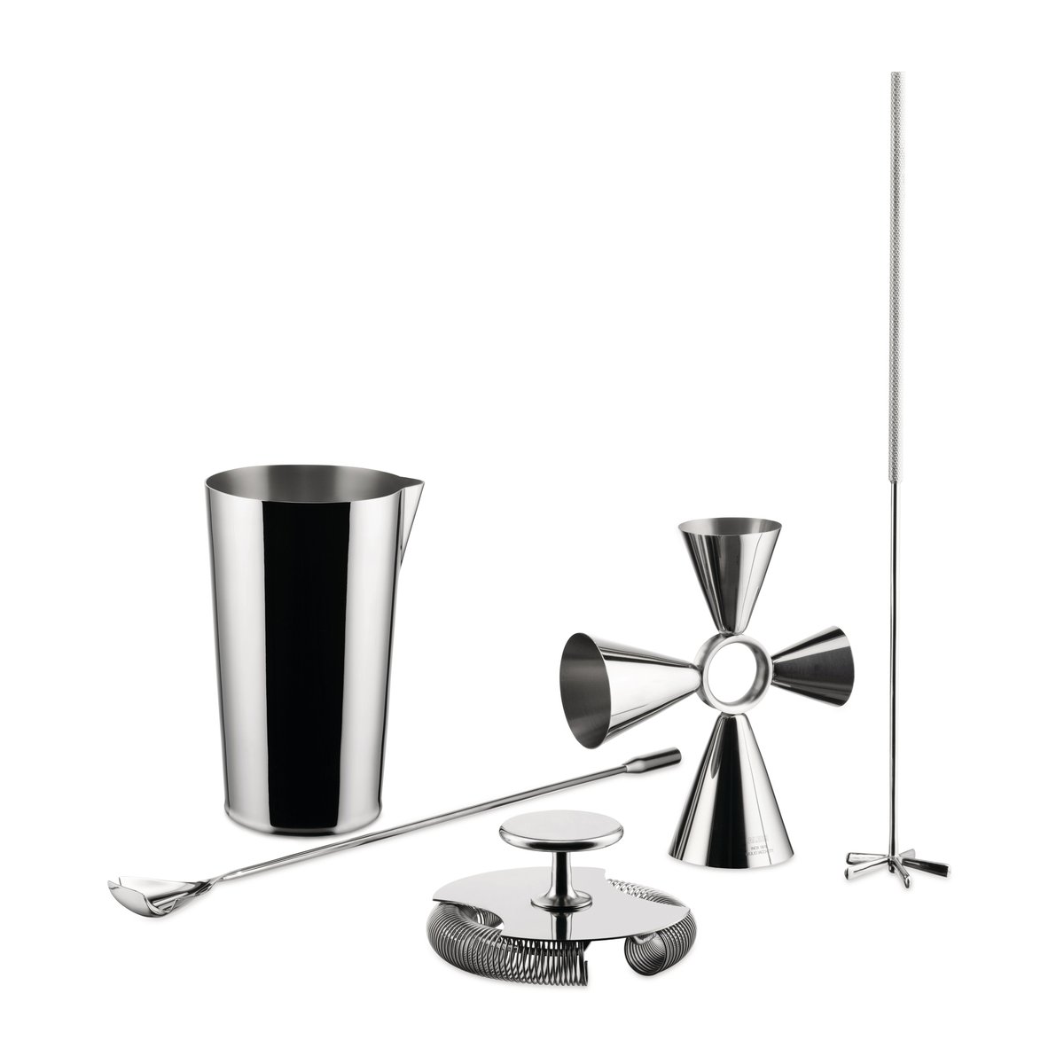 Alessi Mixerset 5 pieces | Scandinavian Design | Cocktail shakers | Silver-coloured