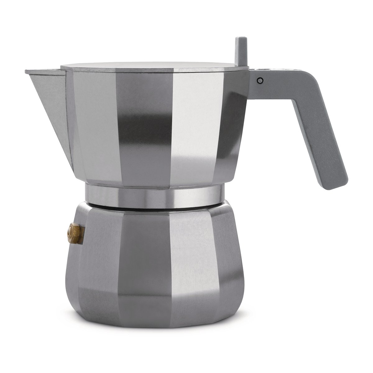 Alessi Moka espresso coffee maker 3 copper | Scandinavian Design | Silver-coloured