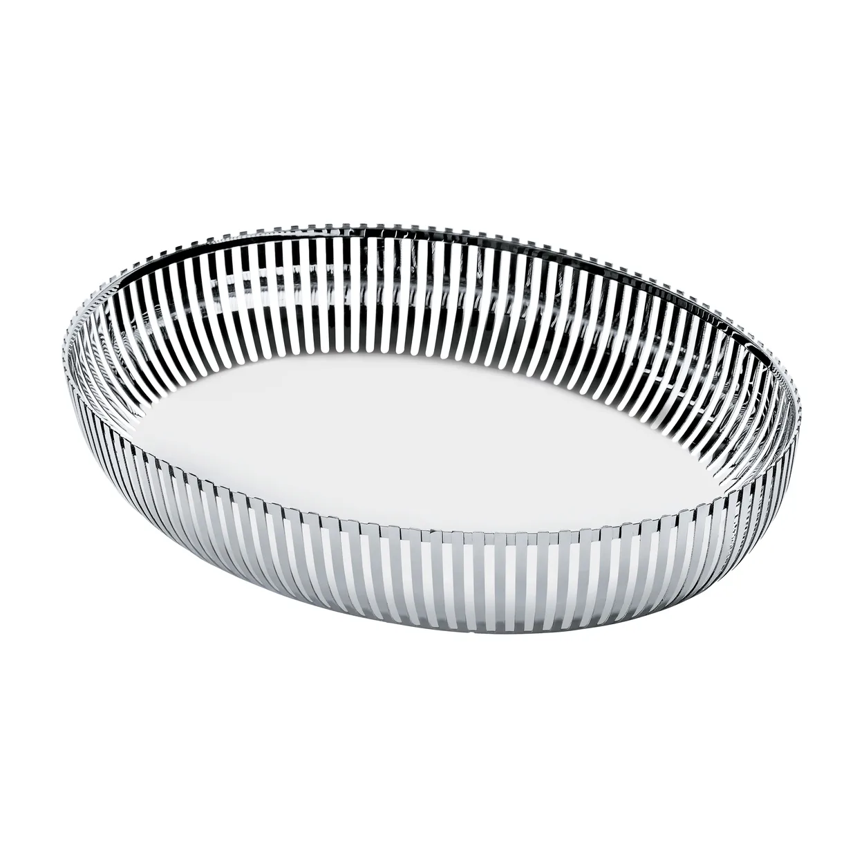 Alessi PCH06 basket oval 20x26 cm Stainless steel | Scandinavian Design | Storage baskets | Silver-coloured