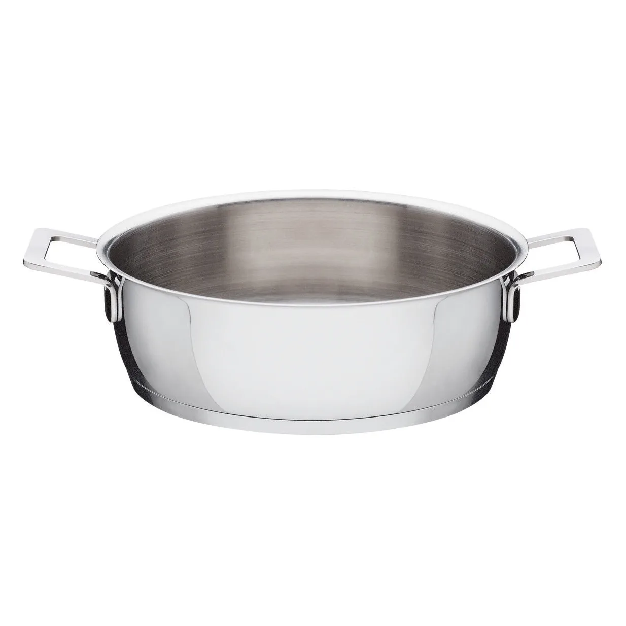 Alessi Pots&Pans low casserole dish 24 cm | Scandinavian Design | Cooking pots & Casserole dishes | Silver-coloured